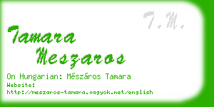tamara meszaros business card