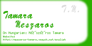 tamara meszaros business card